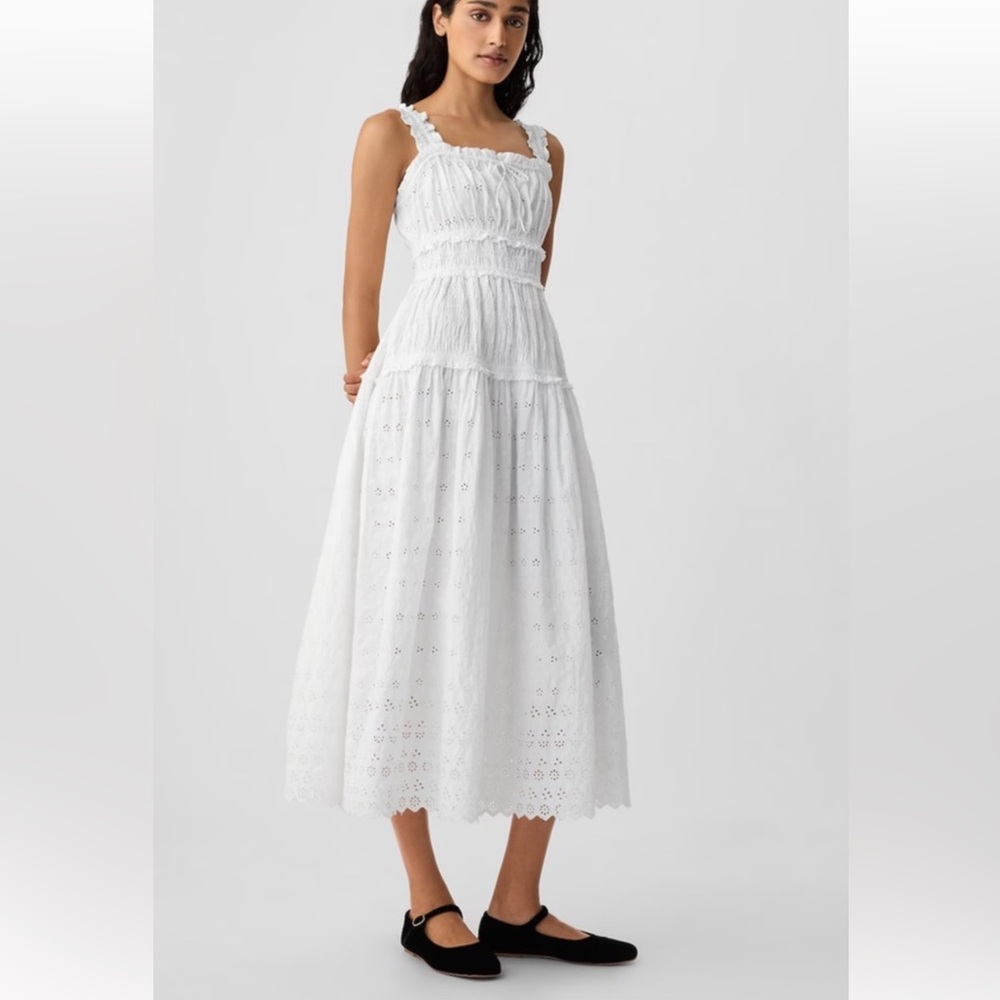 Gap x DOÊN Eyelet Midi Dress M
